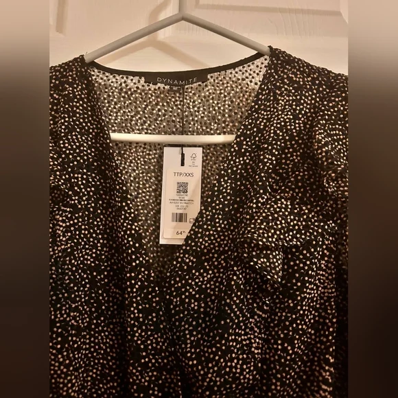 NWT Dynamite Printed Flocked Mini Dress - Size xxs - Picture 4 of 7